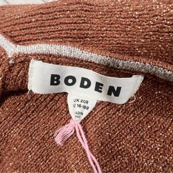 Boden Sparkle Knitted Dress – Metallic Knit Midi/Above‑Knee | Statement Dress - Picture 8 of 8